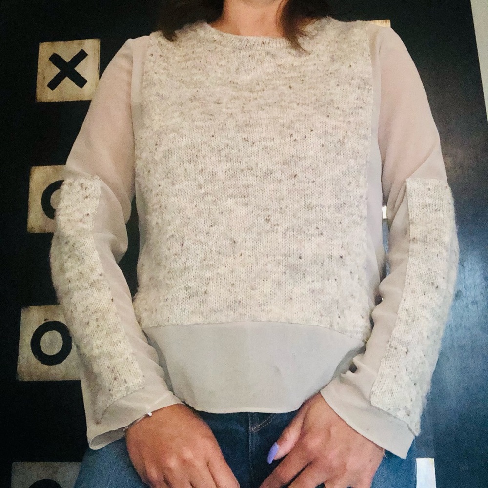 Block pattern sweater